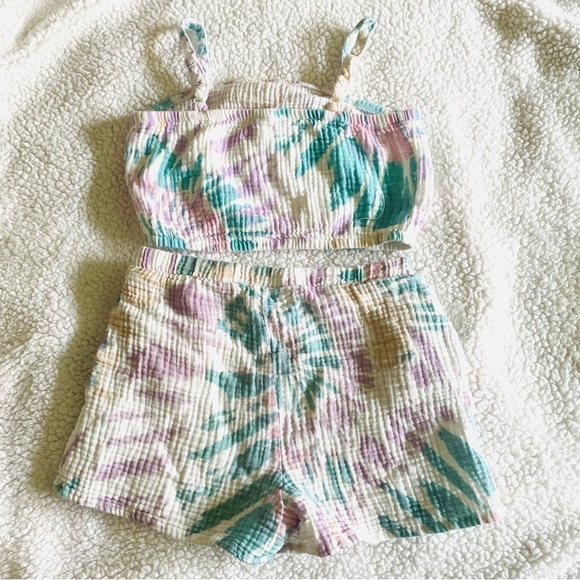 SET 2 pcs Grayson Threads Kids, Short & Cropped Top, girls M (8), 100% cotton. - Picture 3 of 7
